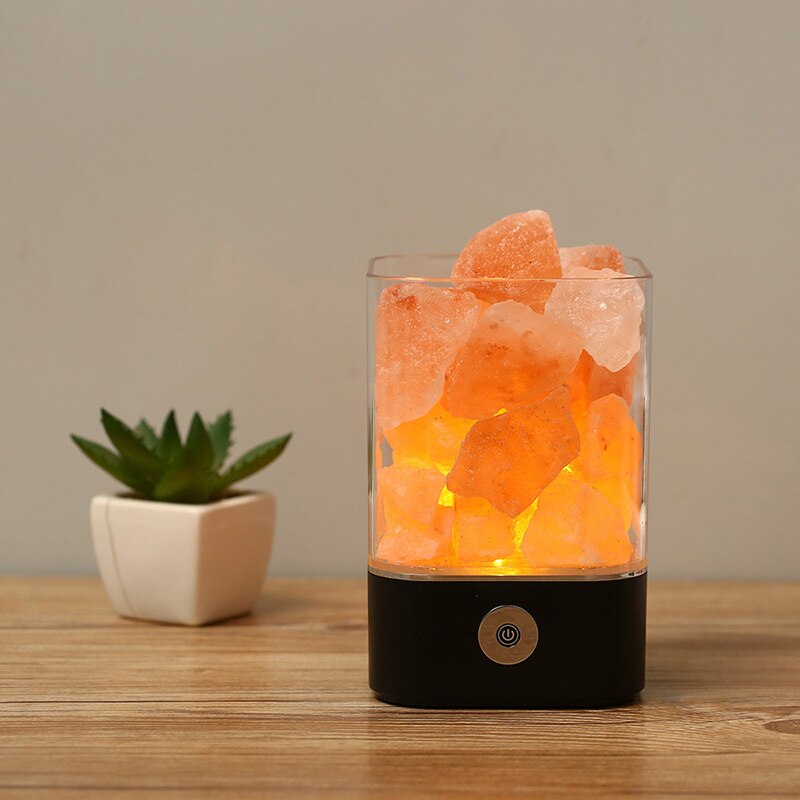 Sleeping romantic crystal small salt lamp