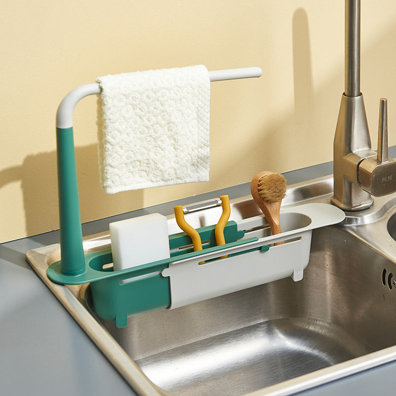 Kitchen Multifunctional Sink Shelf Rag Rack